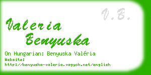 valeria benyuska business card